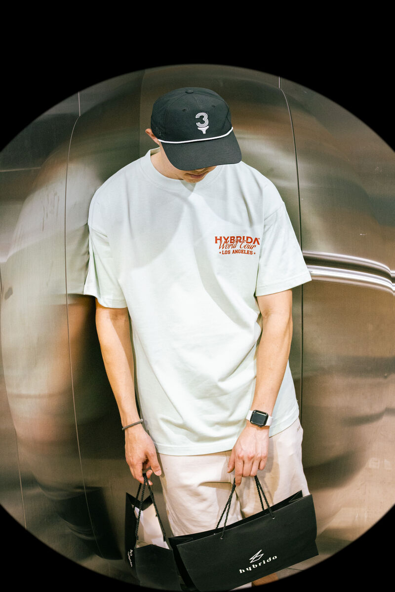 HYBRIDA Lab · Los Angeles stamp tee — Cream colorway
