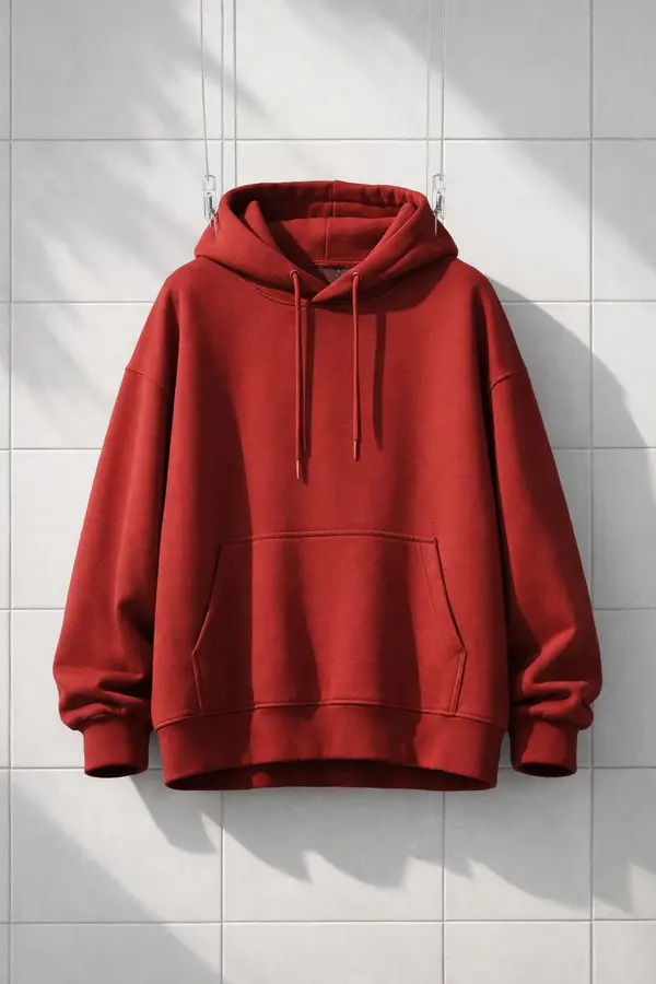 SIGNAL RED — 320gsm Structure Hoodie