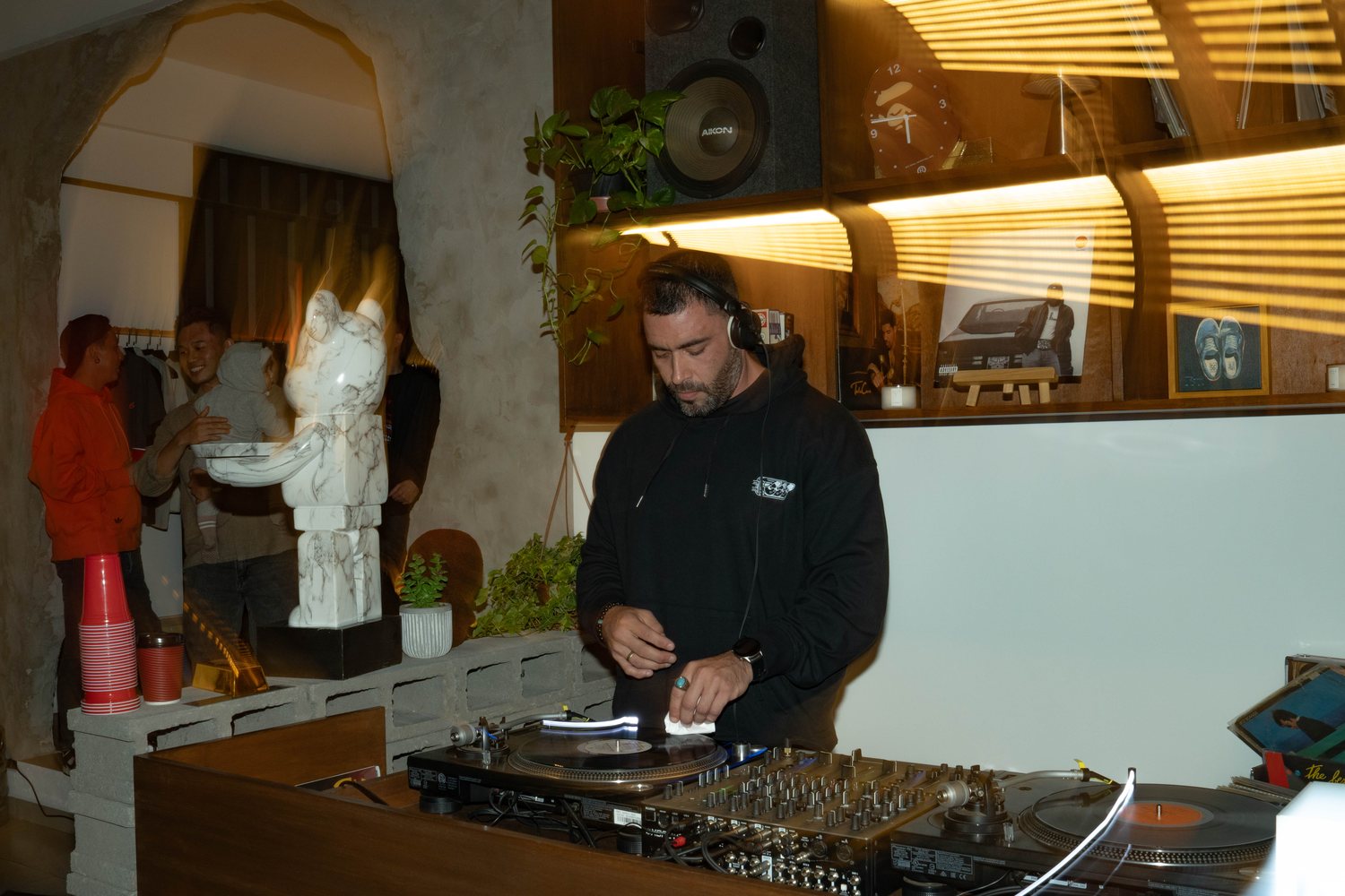 DJ performing inside HYBRIDA LAB during an HQ Sessions recording