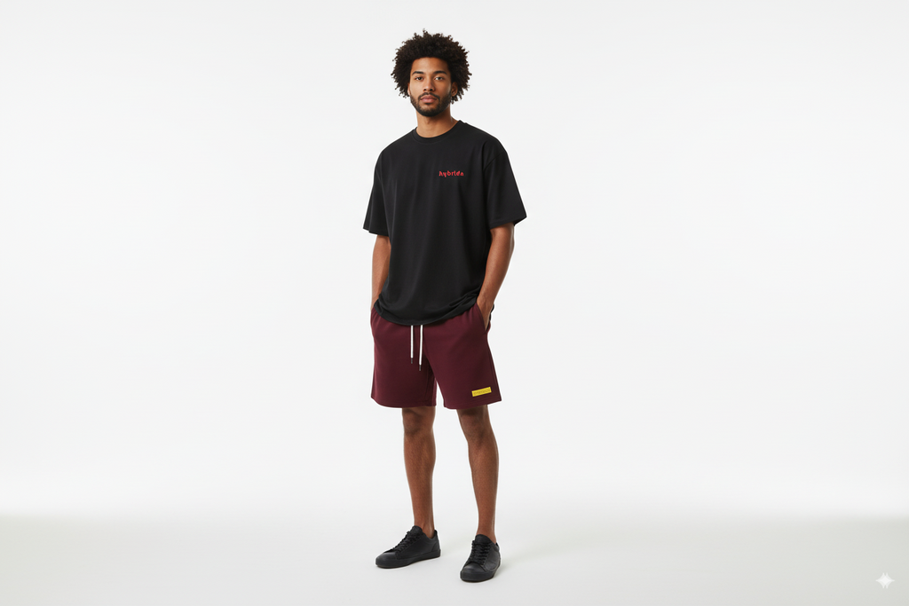 HYB Lounge Shorts Burgundy