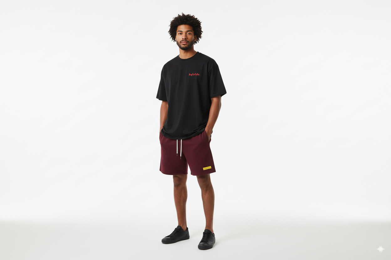 HYB Lounge Shorts Burgundy