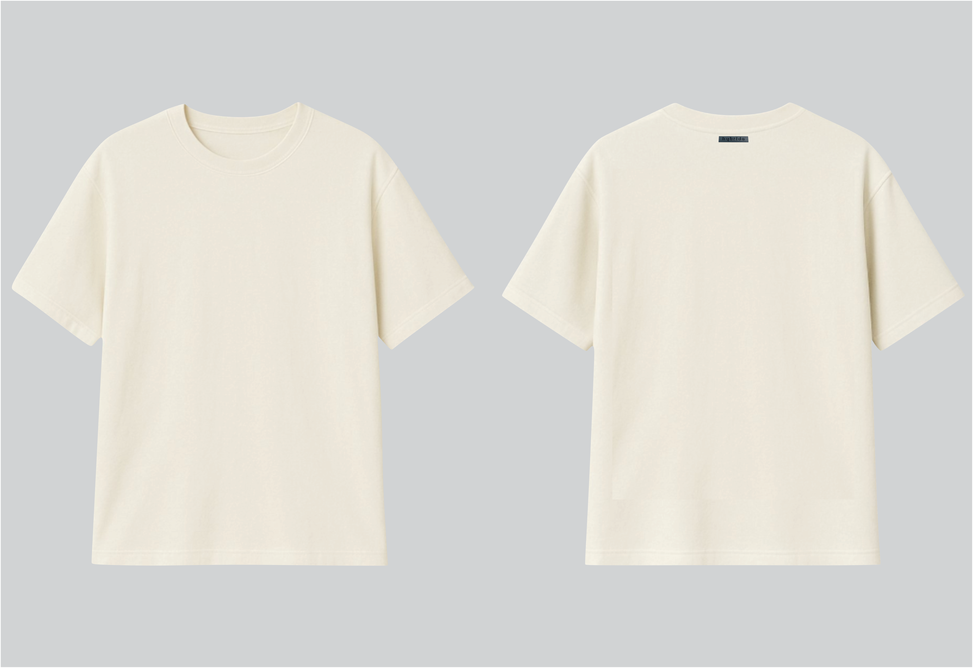 HYB Elevate Oversize Cream White Tee